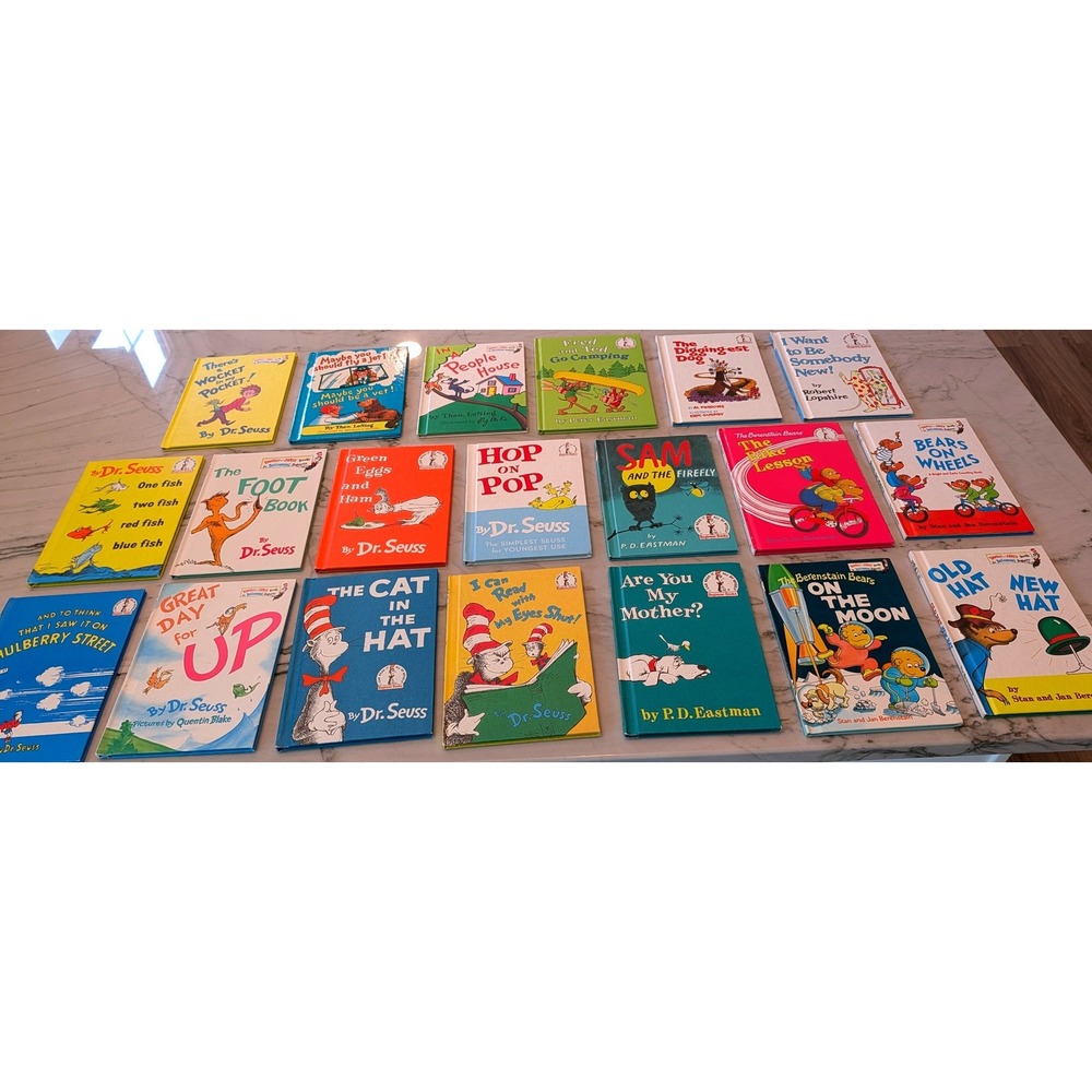 Dr Seuss Berenstain Bears Beginner Books Hardcover Lot of 18 Cat in the Hat Ham